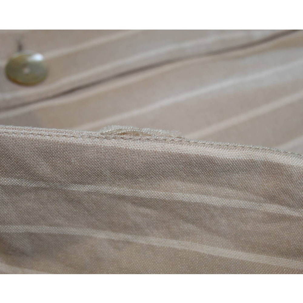SALE-Sherry Taylor women's wheat colored stripped shirt dress size M - Picture 12 of 12